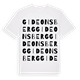 White t-shirt med Gideonsberg ordlek t-shirt
