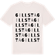 Vintage White t-shirt med Gillsta ordlek t-shirt