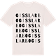Vintage White t-shirt med Gisslarbo ordlek t-shirt