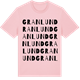 Pink Cotton t-shirt med Granlund ordlek t-shirt