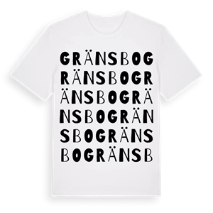 Gränsbo ordlek t-shirt – ekologisk bomull t-shirt från Pinshirt