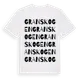 White t-shirt med Granskogen ordlek t-shirt