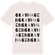 Vintage White t-shirt med Gravhagen ordlek t-shirt