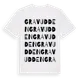 White t-shirt med Gravudden ordlek t-shirt