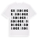 White t-shirt med Grindbo ordlek t-shirt