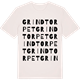 Vintage White t-shirt med Grindtorpet ordlek t-shirt