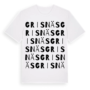 Grisnäs ordlek t-shirt – ekologisk bomull t-shirt från Pinshirt