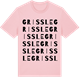Pink Cotton t-shirt med Grissle ordlek t-shirt