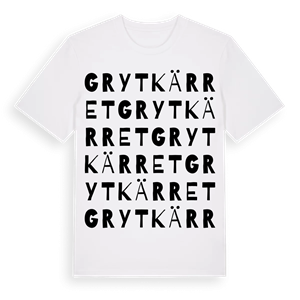 Grytkärret ordlek t-shirt – ekologisk bomull t-shirt från Pinshirt