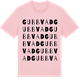 Pink Cotton t-shirt med Gubbvad ordlek t-shirt