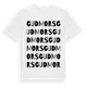 White t-shirt med Gudmors ordlek t-shirt