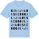 Blue Soul t-shirt med Gula Jakobsberg ordlek t-shirt