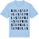 Blue Soul t-shirt med Gula Säby ordlek t-shirt