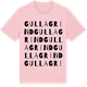 Pink Cotton t-shirt med Gulla grind ordlek t-shirt