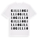 White t-shirt med Gullbo ordlek t-shirt