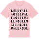 Pink Cotton t-shirt med Gullvalla ordlek t-shirt