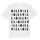White t-shirt med Gullvalla ordlek t-shirt