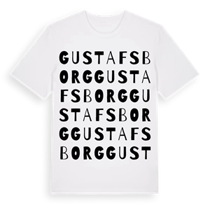 Gustafsborg ordlek t-shirt – ekologisk bomull t-shirt från Pinshirt