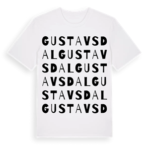 Gustavsdal ordlek t-shirt – ekologisk bomull t-shirt från Pinshirt