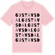Pink Cotton t-shirt med Gustavsdal ordlek t-shirt