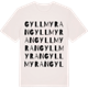 Vintage White t-shirt med Gyllmyran ordlek t-shirt