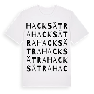 Hacksätra ordlek t-shirt – ekologisk bomull t-shirt från Pinshirt