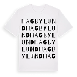 Hagbylund ordlek t-shirt – ekologisk bomull t-shirt från Pinshirt