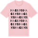 Pink Cotton t-shirt med Hagbyn ordlek t-shirt