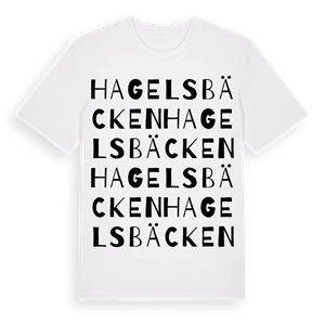 Hagelsbäcken ordlek t-shirt – ekologisk bomull t-shirt från Pinshirt