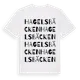 White t-shirt med Hagelsbäcken ordlek t-shirt