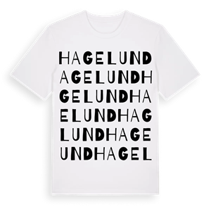 Hagelund ordlek t-shirt – ekologisk bomull t-shirt från Pinshirt