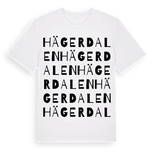Hägerdalen ordlek t-shirt – ekologisk bomull t-shirt från Pinshirt