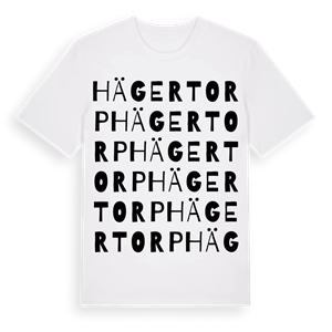 Hägertorp ordlek t-shirt – ekologisk bomull t-shirt från Pinshirt