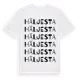 White t-shirt med Häljesta ordlek t-shirt