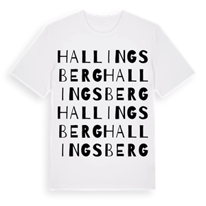 Hallingsberg ordlek t-shirt – ekologisk bomull t-shirt från Pinshirt