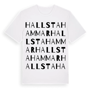 Hallstahammar ordlek t-shirt – ekologisk bomull t-shirt från Pinshirt