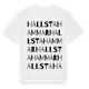 White t-shirt med Hallstahammar ordlek t-shirt