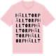 Pink Cotton t-shirt med Hälltorp ordlek t-shirt