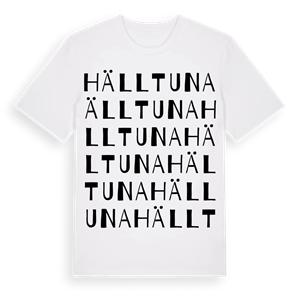 Hälltuna ordlek t-shirt – ekologisk bomull t-shirt från Pinshirt