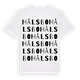 White t-shirt med Hålsbo ordlek t-shirt