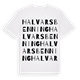 White t-shirt med Halvarsbenning ordlek t-shirt