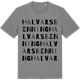 Mid Heather Gray t-shirt med Halvarsbenning ordlek t-shirt