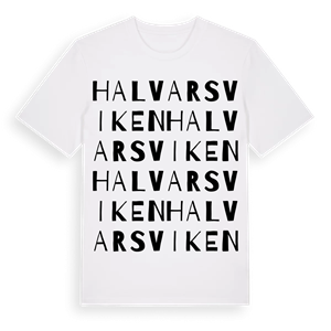 Halvarsviken ordlek t-shirt – ekologisk bomull t-shirt från Pinshirt
