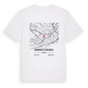 Hammarby Stadshage karta t-shirt – ekologisk bomull t-shirt från Pinshirt