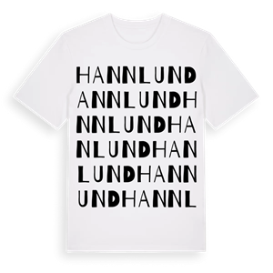 Hannlund ordlek t-shirt – ekologisk bomull t-shirt från Pinshirt
