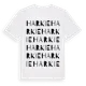 White t-shirt med Harkie ordlek t-shirt