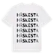 White t-shirt med Håskesta ordlek t-shirt