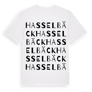 Hasselbäck ordlek t-shirt – ekologisk bomull t-shirt från Pinshirt