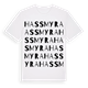 White t-shirt med Hassmyra ordlek t-shirt