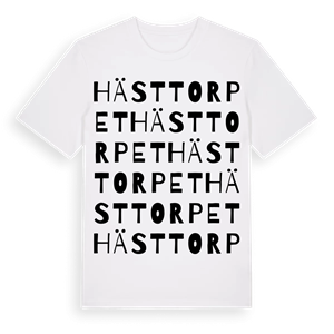 Hästtorpet ordlek t-shirt – ekologisk bomull t-shirt från Pinshirt